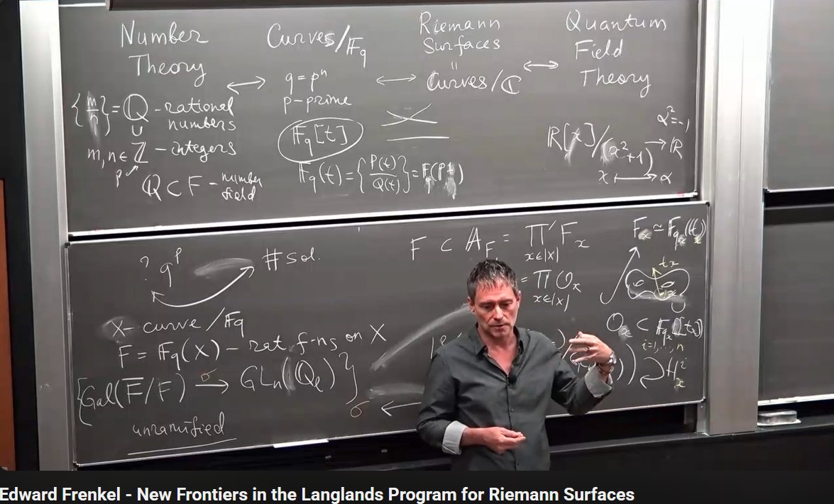 Didier 'Dirac's ghost' Gaulin (@diracghost) on Twitter photo New presentation by <a href="/edfrenkel/">Edward Frenkel</a> just dropped on the
Simons Center for Geometry and Physics Youtube channel on 'New frontiers in the Langlands program for Riemann surfaces'.
Link in the comments New presentation by <a href="/edfrenkel/">Edward Frenkel</a> just dropped on the
Simons Center for Geometry and Physics Youtube channel on 'New frontiers in the Langlands program for Riemann surfaces'.
Link in the comments