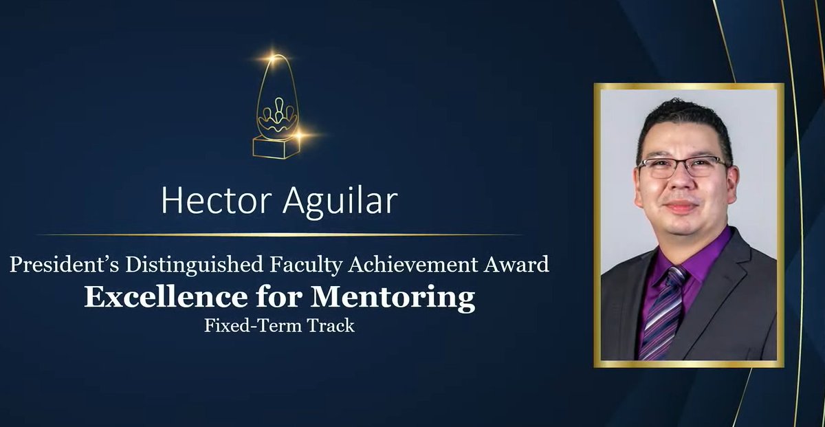 UTSAChemistry's tweet image. Congratulations to UTSA Chemistry’s Dr. Hector Aguilar for winning the President’s Distinguished Faculty Achievement Award: Excellence for Mentoring at the 2025 UTSA University Excellence Awards! Thank you for your hard work and dedication to UTSA and our students!
