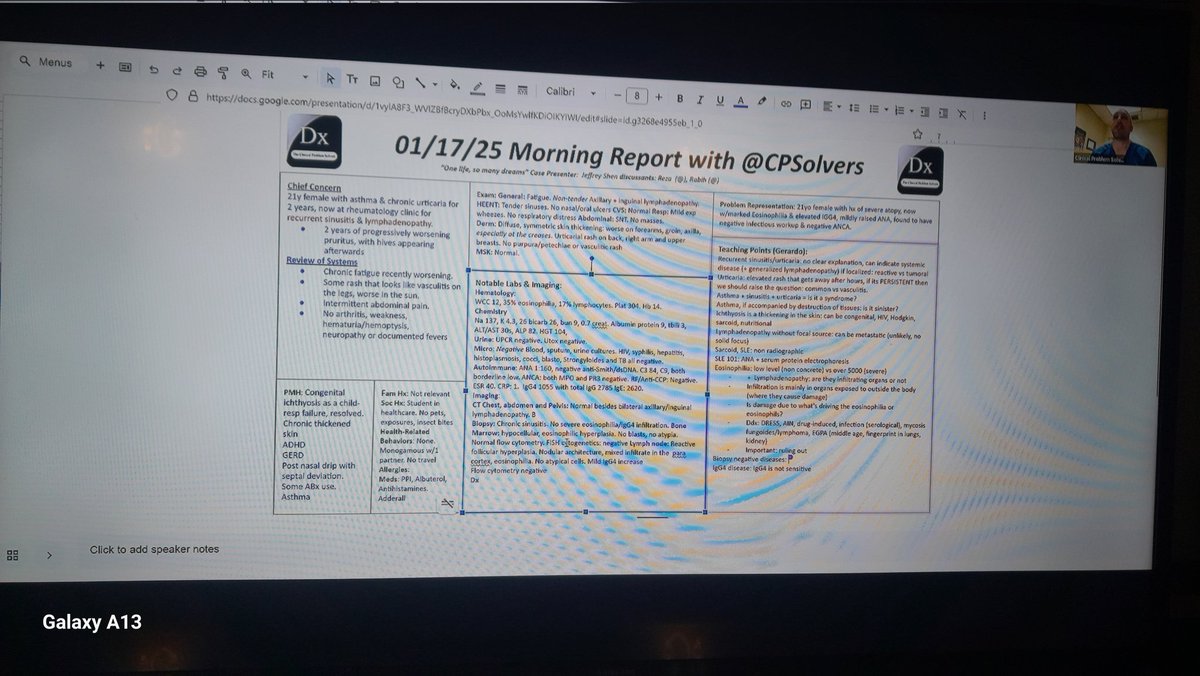 Aziz Masud Sheikh (@ibn_sheikh36) on Twitter photo The best way to spend a free night is to listen to <a href="/CPSolvers/">The Clinical Problem Solvers</a>.
Such a cool case indeed!
<a href="/rabihmgeha/">Rabih Geha</a> thanks for the amazing dissection. The best way to spend a free night is to listen to <a href="/CPSolvers/">The Clinical Problem Solvers</a>.
Such a cool case indeed!
<a href="/rabihmgeha/">Rabih Geha</a> thanks for the amazing dissection.