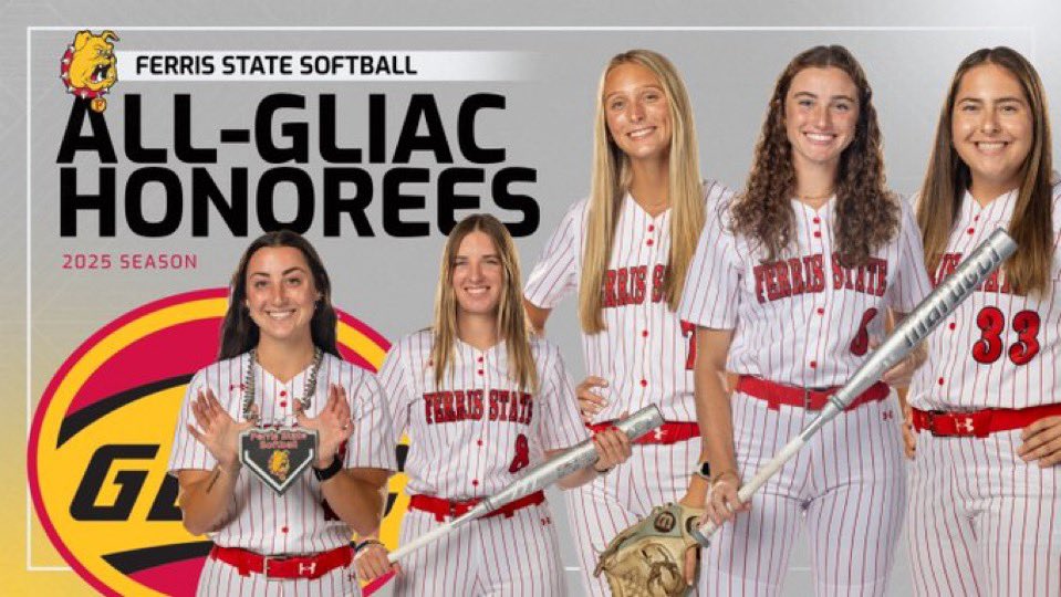 CONGRATS! Five Bulldog standouts garner All-GLIAC honors for the 2025 season!

1st Team - Alexis Kozlowski
2nd Team - Jadyn Joseph, Cecilia Bell
HM - Brooklyn Verbeek, Emma Gillard
tinyurl.com/86n86aks