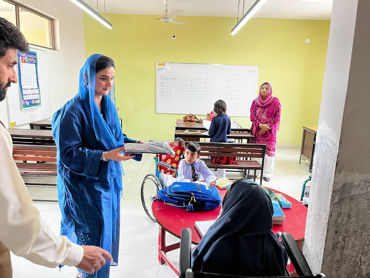 Distributed Uniforms and Shoes among special students on the directions of CM Punjab <a href="/MaryamNSharif/">Maryam Nawaz Sharif</a> . It's an honour and a privilege to be working for these kids.