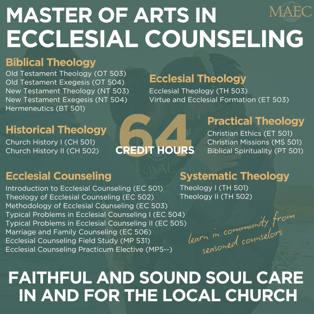 Introducing the Master of Arts in Ecclesial Counseling!

Learn more at emmausseminary.org/degrees/maec