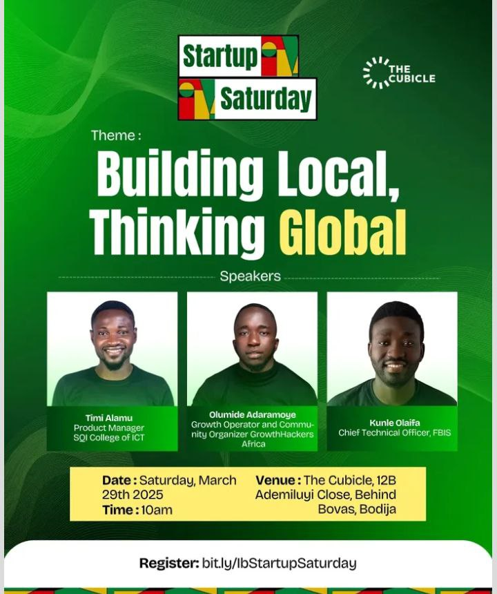TheCubicleNG's tweet photo. Reminiscing on last month's Startup Saturday, organized by The Cubicle.

The first panel - "Building: Oyo State within the Global Context". The second panel - "Bridging the Skills Gap: How to Meet Global Demand for Tech Talent".

Look out for the next edition. https://t.co/4Kx5rE0oGm