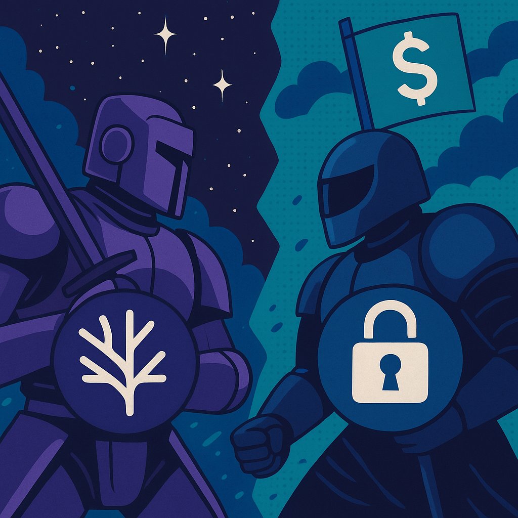 The next 5 years of crypto won’t be a fight between L1s.

It’ll be a war between:
⛓️‍ free &amp; forkless systems
🔒 permissioned ecosystems disguised as innovation

One builds infrastructure.
The other builds marketing.