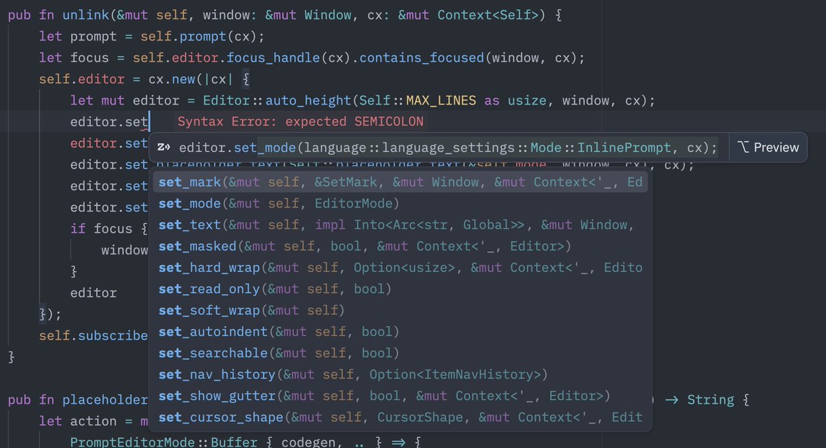 🚀 Zed v0.184 is out!

We're working to improve the accuracy of our autocompletions. Starting with today's release, you should start to see more relevant suggestions prioritized near the top, and we will continue to improve our completion matching going forward.