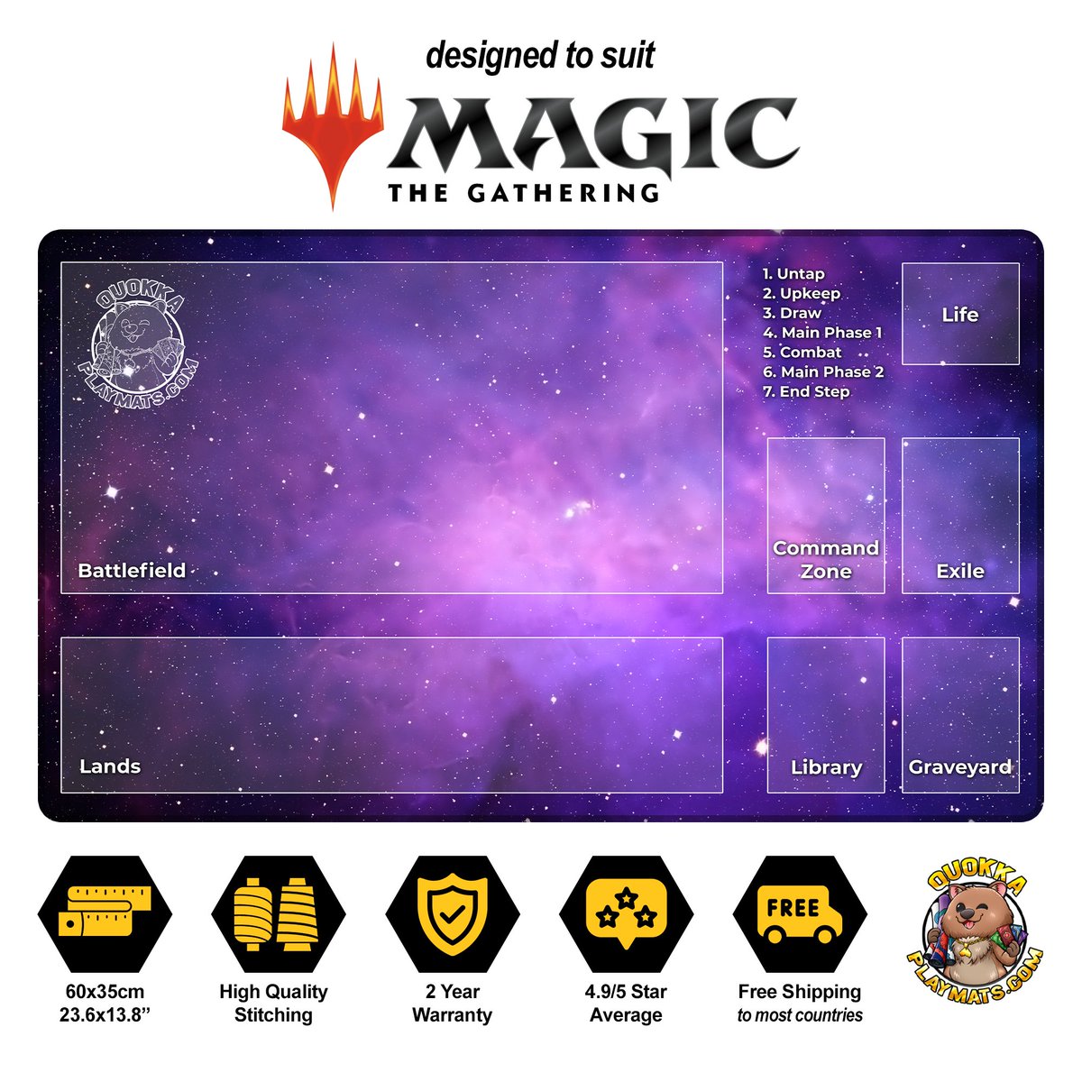 TimeSimer's tweet image. An item on my Throne wishlist just got fully funded: Space Nebula Design - Magic: The Gathering Quokka TCG Playmat - Magic: The Gathering Card Outlines / Black Stitched / 2mm by Quokka Mousepads. Thank you! throne.com/britishsimerti… #Wishlist #Throne