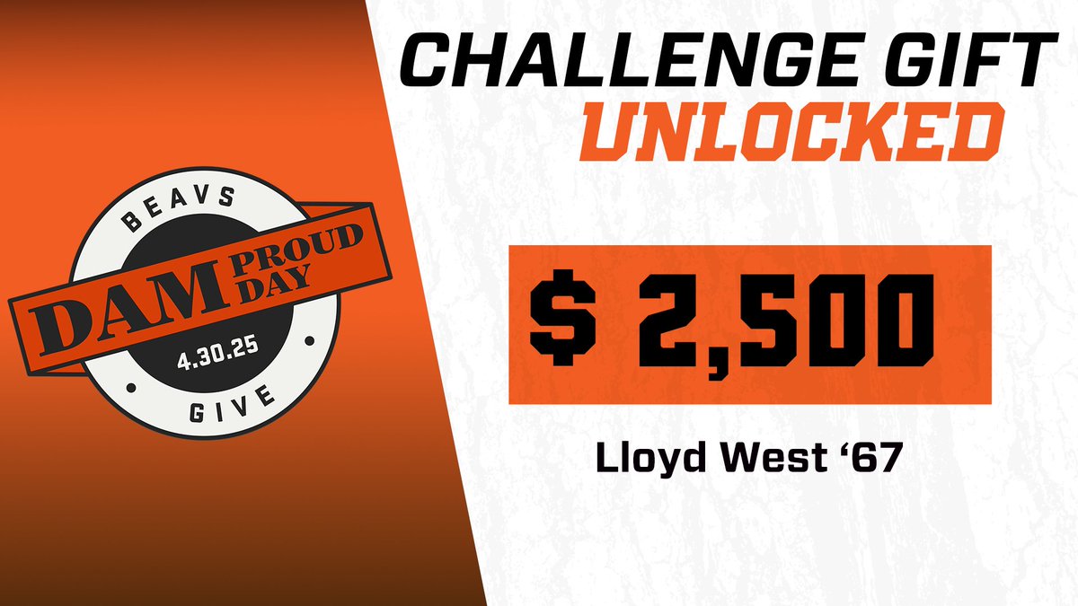Hey, that's two challenges UNLOCKED Beavs!

Phenomenal!

bit.ly/dpd_mgolf

#GoBeavs