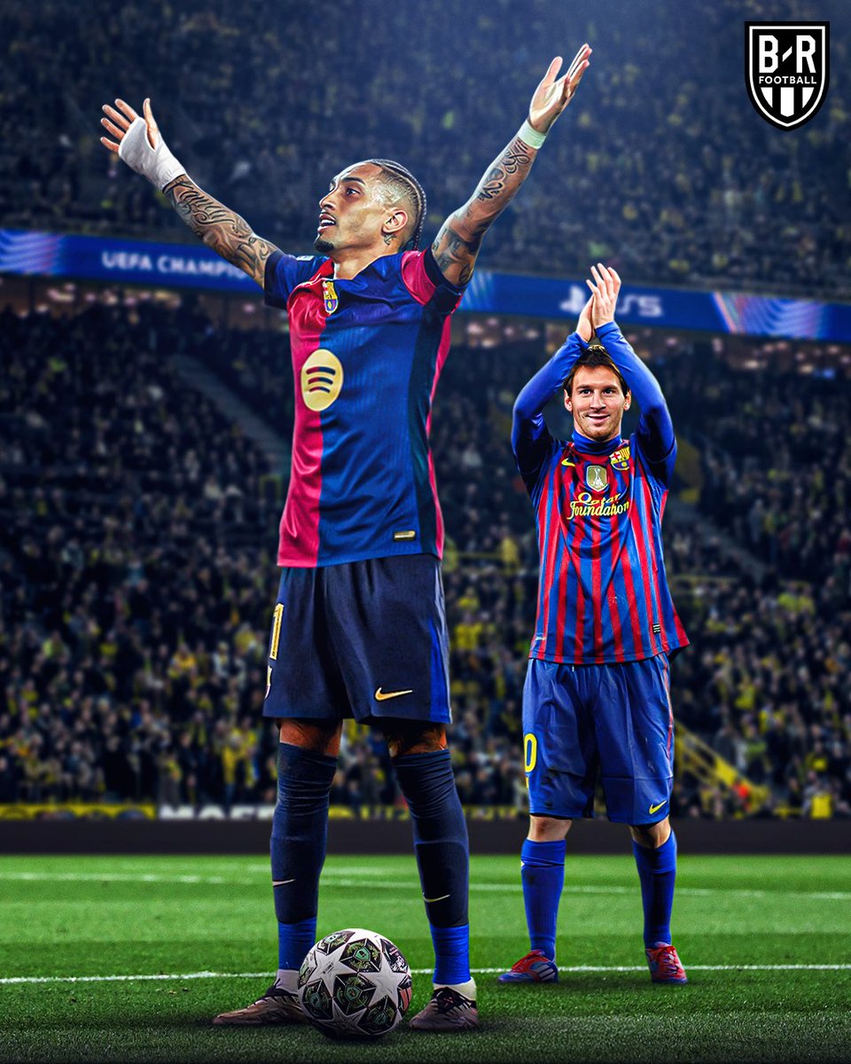 𝟐𝟎 𝐆/𝐀

Raphinha passes Leo Messi for the most goal contributions in a Champions League season for Barcelona 🔵🔴