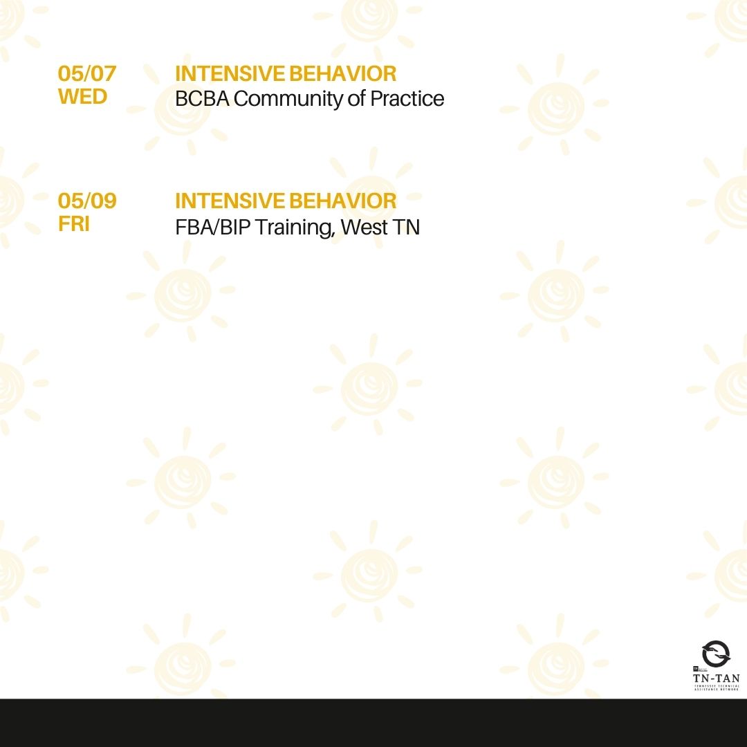 Tennessee_TAN's tweet image. The month of May is full of events! Join our network partners online and in-person at workshops, summits, community of practices, and webinars.
Visit our website to learn more and to register for their events! tn-tan.tnedu.gov/network-events
@TNedu