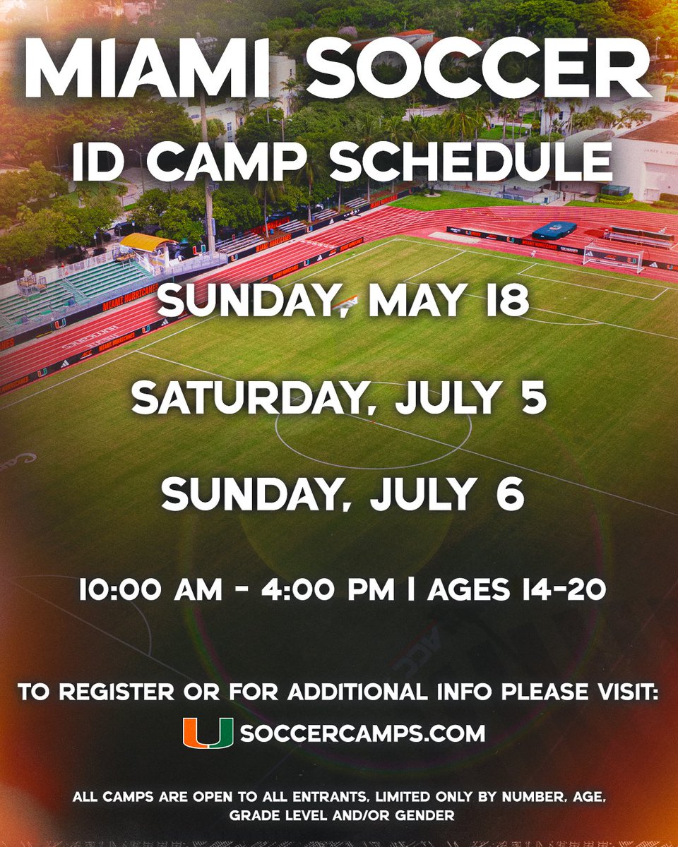 Our May ID Camp is approaching fast 👀

Only a select number of spots remain, so visit USoccercamps.com to reserve your slot today!