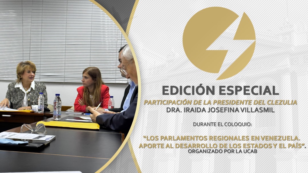 TRANSMISIÓN ESPECIAL:

"Los Parlamentos Regionales en Venezuela. Aporte al desarrollo de los estados y el país".

A partir de las: 4:00 PM Hora de Venezuela
youtu.be/M5X93EwZosg