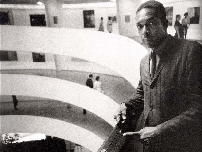 John Coltrane at The Guggenheim Museum , 
📷 by William Claxton