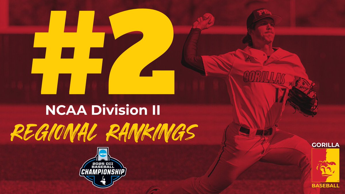 Pitt State Athletics 🦍 (@pittstgorillas) on Twitter photo THE GORILLAS ARE #2‼️
Pitt State Baseball debuts at #2 in the first set of Division II Central Region rankings released today 🦍⚾️
The Gorillas are 36-9 overall this season.
<a href="/GorillasBSB/">Pitt State Baseball ⚾️</a>|<a href="/pittstate/">Pittsburg State</a> THE GORILLAS ARE #2‼️
Pitt State Baseball debuts at #2 in the first set of Division II Central Region rankings released today 🦍⚾️
The Gorillas are 36-9 overall this season.
<a href="/GorillasBSB/">Pitt State Baseball ⚾️</a>|<a href="/pittstate/">Pittsburg State</a>
