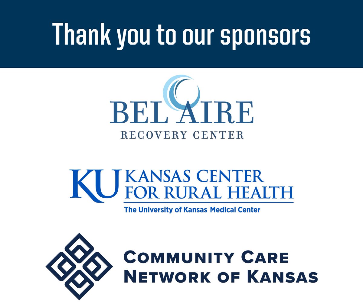 A BIG THANK YOU to our sponsors for the Elevate Conference, coming up on May 8! Thank you to Bel Aire Recovery Center, Community Care Network of Kansas and the Kansas Center for Rural Health!
More info on Elevate: bit.ly/ks25elevate