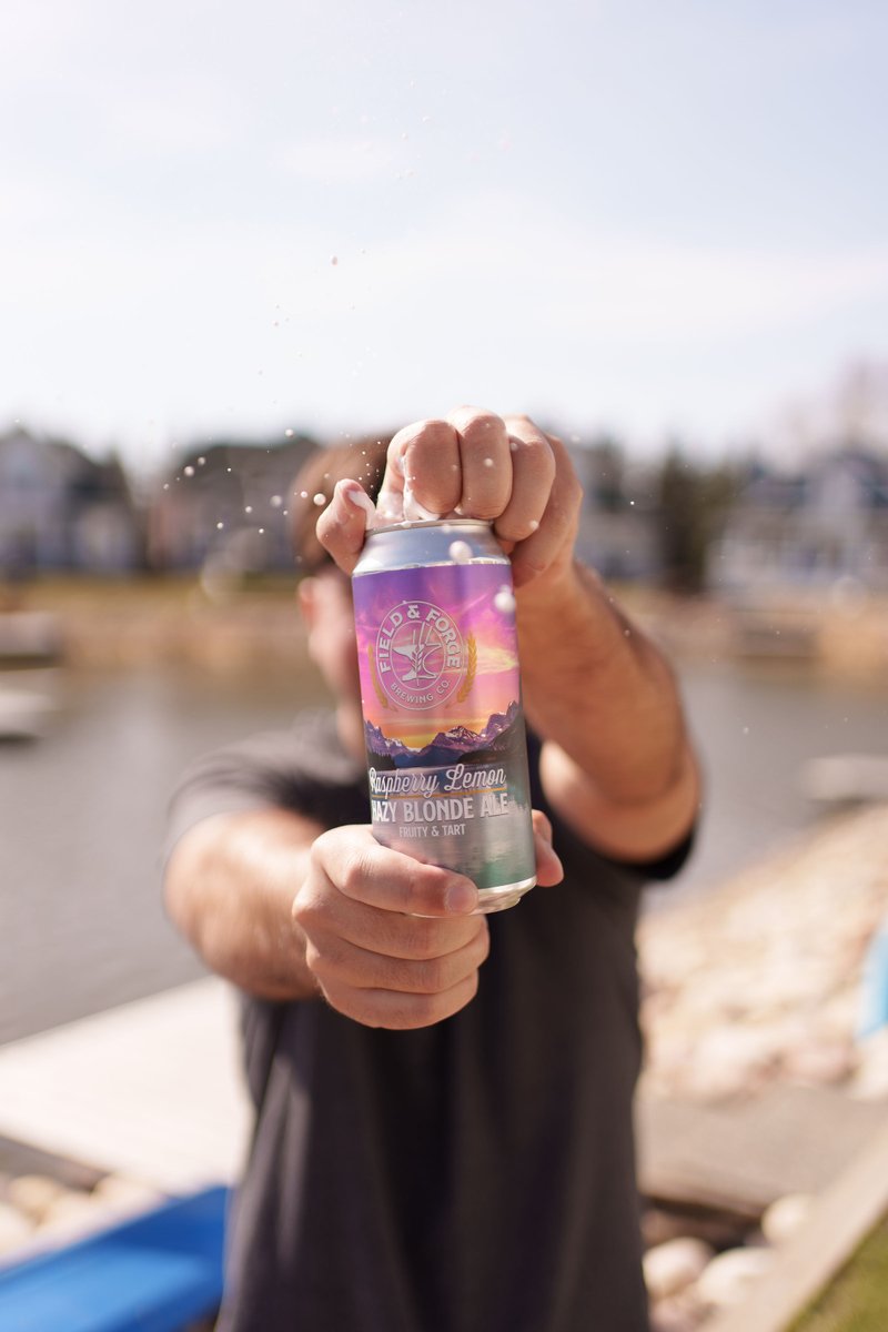 Raspberry Lemon Hazy Blonde Ale has a new look. Crack into one today. Available at your local liquor store and the Field &amp; Forge Gastro Pub.