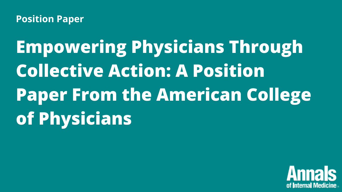 In a new policy paper, <a href="/ACPIMPhysicians/">ACP</a> is offering recommendations about how physicians can become effective advocates for their patients and their profession through collective action. bit.ly/3Se16Zu