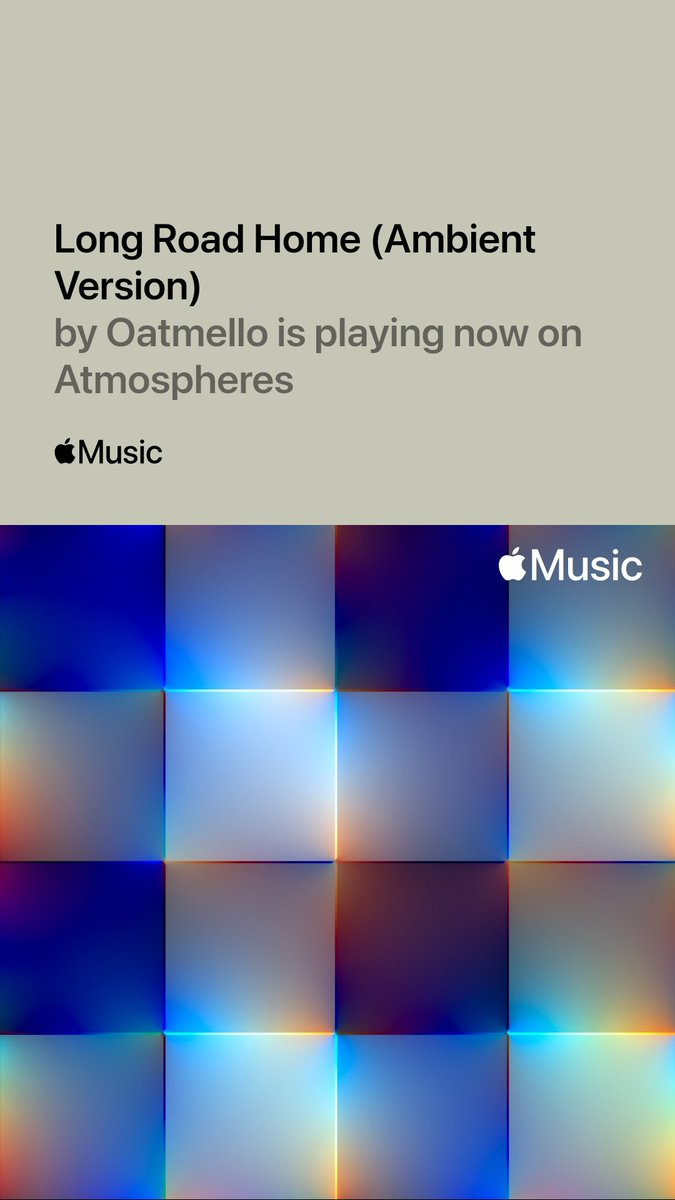 Just heard that the ambient version of "Long Road Home" with <a href="/ProjectAER/">Project AER</a> and remixed by <a href="/sixmissing/">sixmissing</a> was placed in the #3 spot in <a href="/AppleMusic/">Apple Music</a> playlist Atmospheres!

Really honored for all this support from the team at Apple 🖖