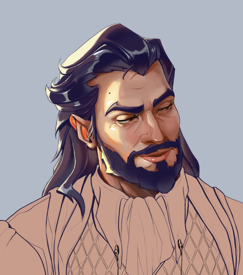 Old Lucanis Dellamorte art steps #lucanis #DragonAge