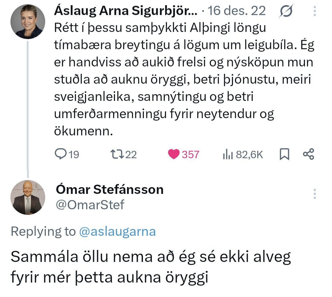 Gríðarleg mikilvægt að halda því til haga þegar maður á "told you so" stund!