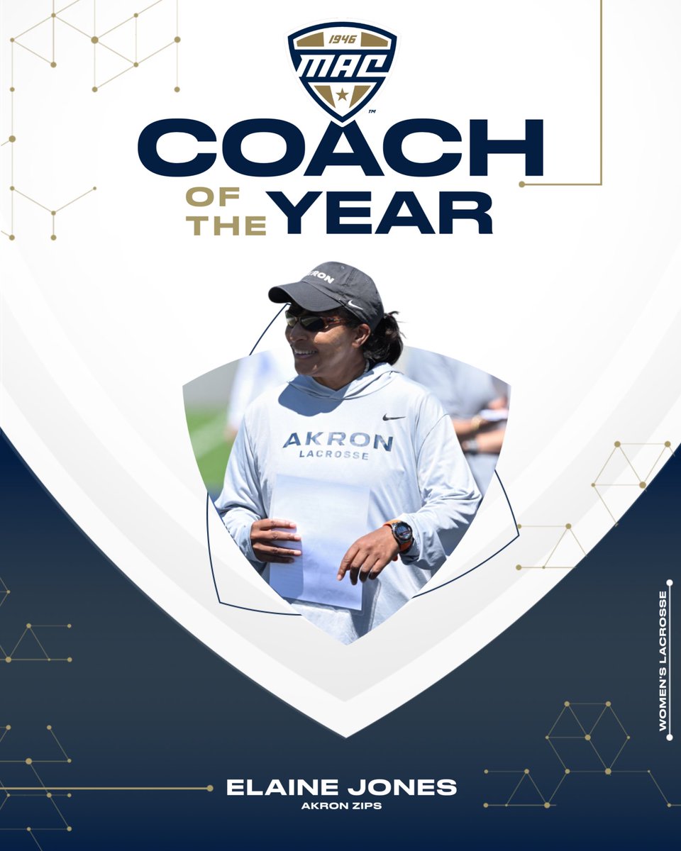 MACtion (@macsports) on Twitter photo 🥍 Coach of the Year 🥍
Akron’s Elaine Jones has been named the 2025 MAC Women’s Lacrosse Coach of the Year!
<a href="/ZipsWLAX/">Zips W Lacrosse</a> | #MACtion 🥍 Coach of the Year 🥍
Akron’s Elaine Jones has been named the 2025 MAC Women’s Lacrosse Coach of the Year!
<a href="/ZipsWLAX/">Zips W Lacrosse</a> | #MACtion