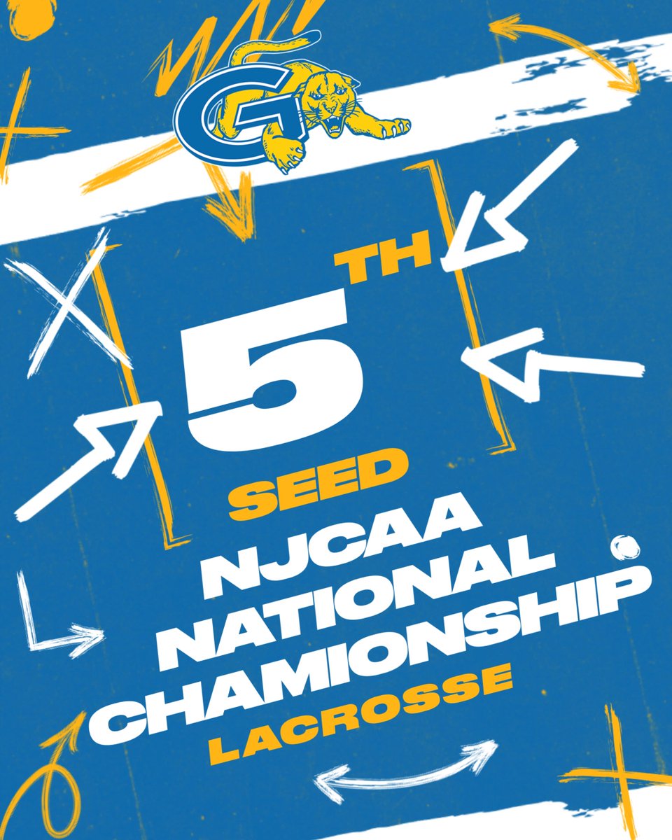 GCCSports's tweet image. THE STAGE IS SET - Lacrosse is seeded at 5th ahead of the NJCAA Lacrosse National Championships!! #CougarPride
