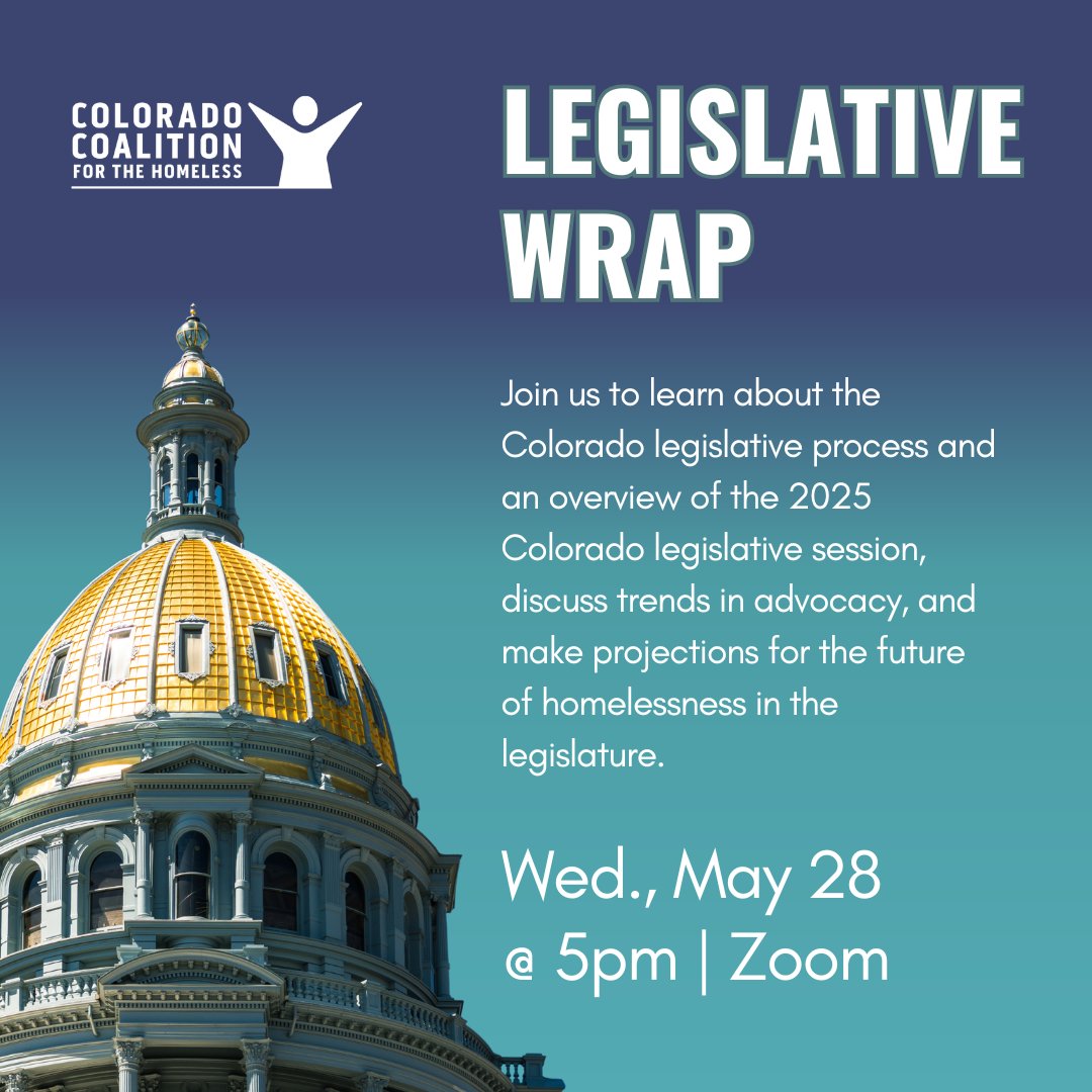 Join us for our 2025 Legislative Wrap on Wednesday, May 28th at 5pm on Zoom. We will give an overview of this Colorado legislative session, trends in advocacy and projections for the future of our priorities under the Gold Dome. Register:
tinyurl.com/bp9wwn7a