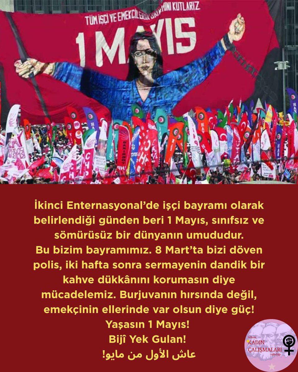 kctbilkent's tweet image. "Sabahın bir sahibi var, sorarlar bir gün sorarlar..."
1 Mayıs'ta alanlara, hesap sormaya!