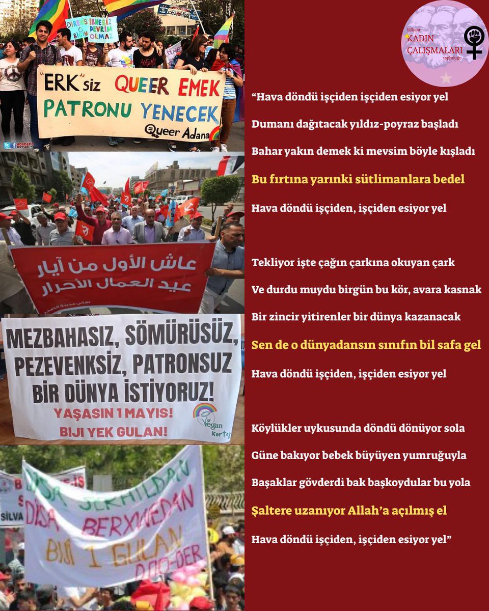 kctbilkent's tweet image. "Sabahın bir sahibi var, sorarlar bir gün sorarlar..."
1 Mayıs'ta alanlara, hesap sormaya!