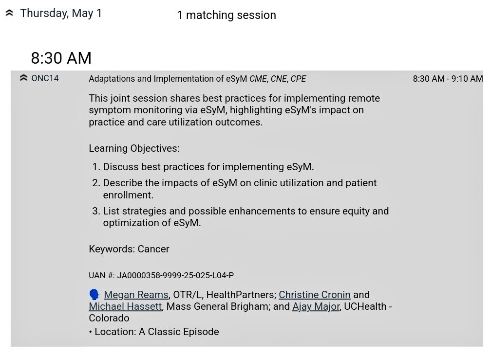 Ajay Major, MD, MBA (@majorajay) on Twitter photo Checking in at #XGM2025! Many thanks for the invitation to speak on our implementation of the eSyM electronic symptom monitoring platform <a href="/CUCancerCenter/">CU Cancer Center</a> as part of the PCORI-funded OncoPRO initiative. #onctwitter Checking in at #XGM2025! Many thanks for the invitation to speak on our implementation of the eSyM electronic symptom monitoring platform <a href="/CUCancerCenter/">CU Cancer Center</a> as part of the PCORI-funded OncoPRO initiative. #onctwitter