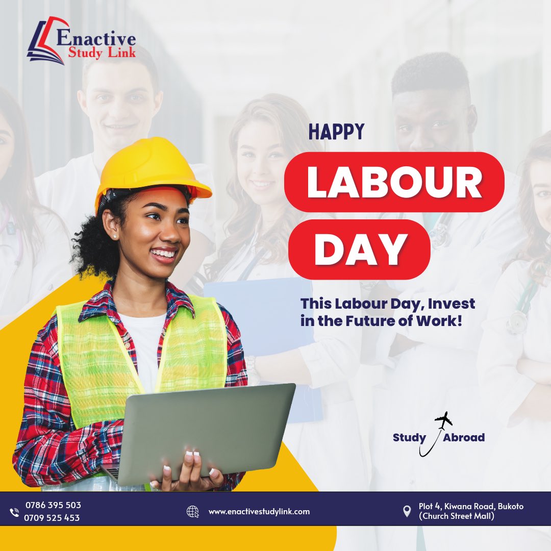 As we celebrate Labour Day, we continue to connect you to study opportunities abroad that prepare you for the jobs of tomorrow. 

#studyabroad #labourday

Notice:
Our office  will be closed tomorrow, work resumes on Friday, same time.
