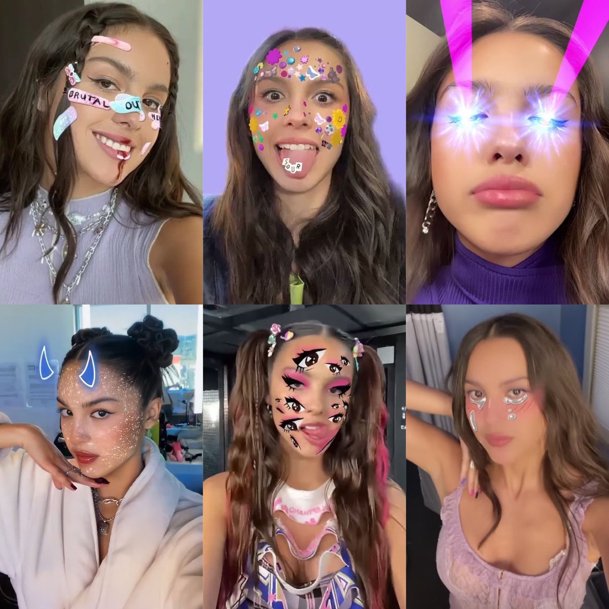 oliviacryse's tweet image. remember those masks on instagram? #SOUR 💜🥺