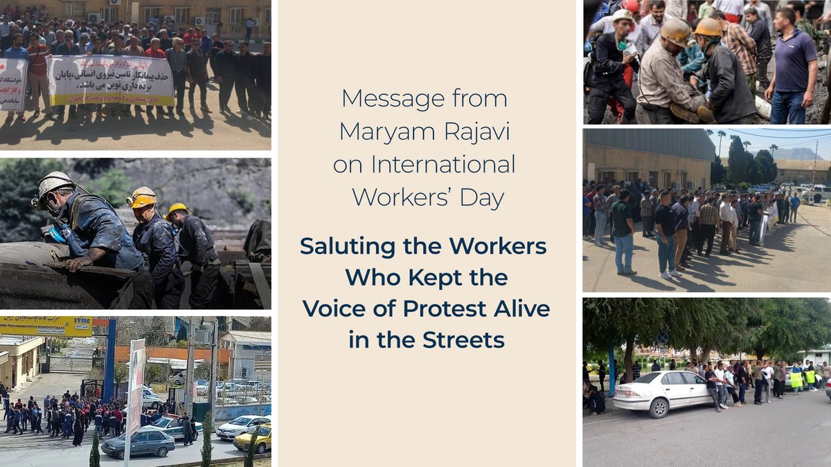 Message on #InternationalWorkersDay  
The protests and strikes by workers across the year are sparks of a nationwide uprising in the making—an insurrection against the brutal ruler of Iran.
Khamenei is the foremost exploiter and plunderer in Iran. He is the largest employer, the