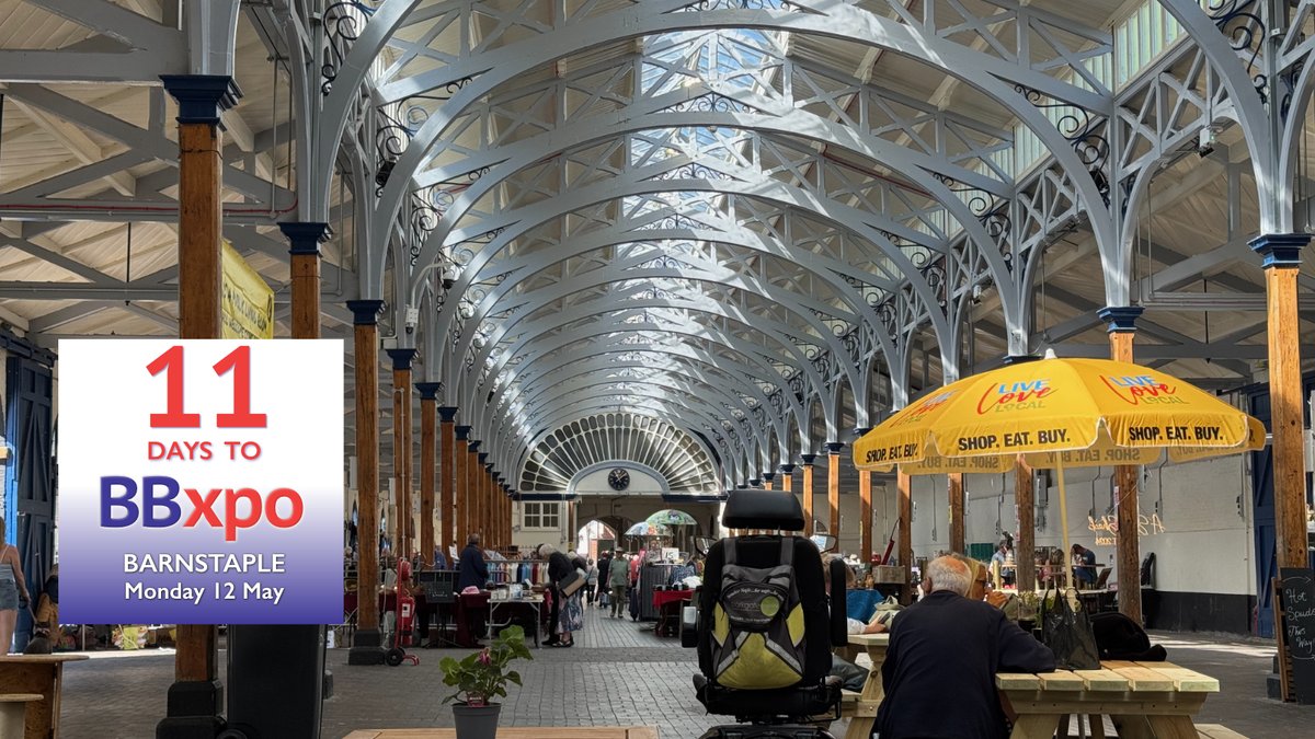 With 11 days to BBxpo, we visited Barnstaple Pannier Market to check out final details and develop instructions for exhibitors and visitors

Register free place(s) businessaction.peak-online.com/list-booking/b…

Book stands bbxpo.uk/exhibitor-book…

#ndevon #northdevon #exhibition #networking #bbxpo