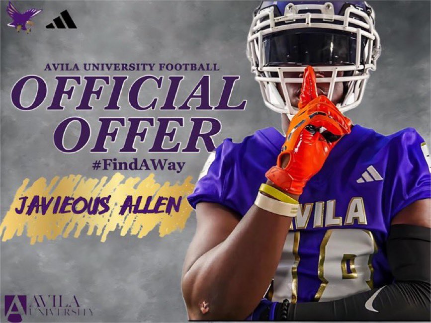 Javieous Allen (@javieous_allen) on Twitter photo I am blessed to receive an offer from <a href="/AvilaFootball/">Avila Football</a> <a href="/Coach_Preach/">Malik Ashford, MBA</a> <a href="/QuisenberryOmar/">Omar ( Coach Quiz) Quisenberry</a> <a href="/CoachCMcLeod/">Coach McLeod</a> <a href="/Gscfootball1/">Gordon State College Football</a> I am blessed to receive an offer from <a href="/AvilaFootball/">Avila Football</a> <a href="/Coach_Preach/">Malik Ashford, MBA</a> <a href="/QuisenberryOmar/">Omar ( Coach Quiz) Quisenberry</a> <a href="/CoachCMcLeod/">Coach McLeod</a> <a href="/Gscfootball1/">Gordon State College Football</a>