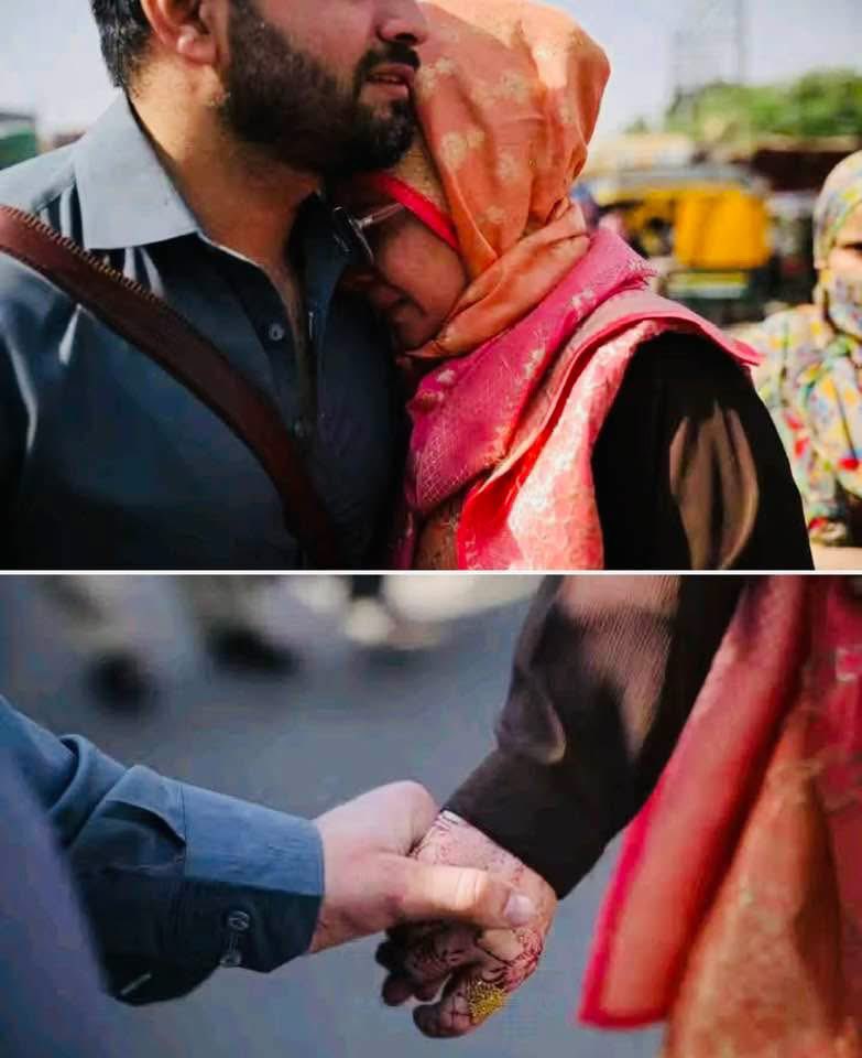 IrfanEhmed's tweet photo. Fascist MODI shame on you 
  مودی حکومت کی جانب سے پاکستانی شہریوں پر پابندی کے بعد نوبیاہتا بھارتی دلہن ذکیہ فردوس اپنے پاکستانی شوہر صاحبزادہ منادی احمد کو اٹاری-واہگہ بارڈر پر الوداع کر رہی ہیں
 #PakistanArmy
#helevier 
#LaCasaDeLosFamososCol2 
#RutoMustGo 
#PakistanArmy https://t.co/apmlutkGwq