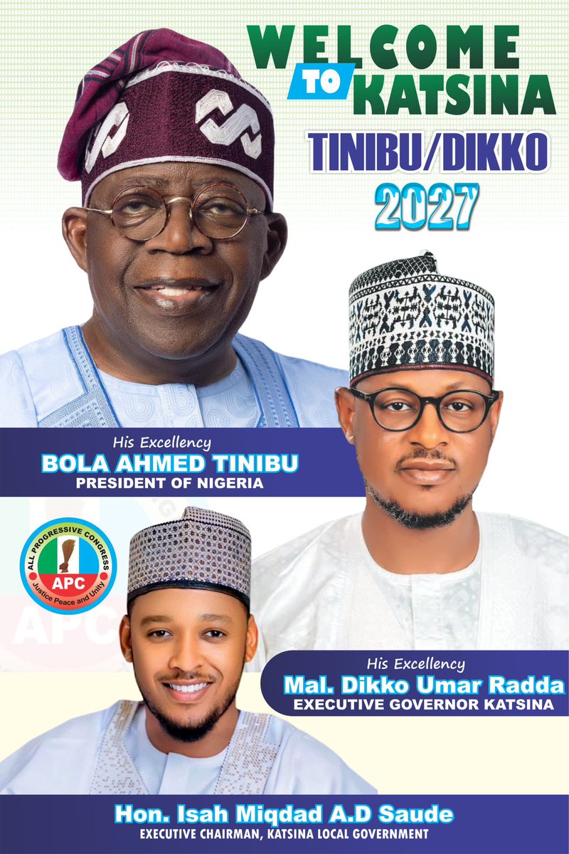 Haladu Ado Muhammad (@haladuadomuham1) on Twitter photo Hon <a href="/Miqdad_Jnr/">Isah Miqdad</a> Katsina Local Government is scheduled to host President Bola Ahmed Tinubu on Friday for the commissioning of various developmental projects such as the KT Eastern Bypass, Katsina Mechanization Centre, Charanchi General Hospital, and others executed by <a href="/dikko_radda/">Dikko Umaru Radda, Ph.D. CON.</a> Hon <a href="/Miqdad_Jnr/">Isah Miqdad</a> Katsina Local Government is scheduled to host President Bola Ahmed Tinubu on Friday for the commissioning of various developmental projects such as the KT Eastern Bypass, Katsina Mechanization Centre, Charanchi General Hospital, and others executed by <a href="/dikko_radda/">Dikko Umaru Radda, Ph.D. CON.</a>