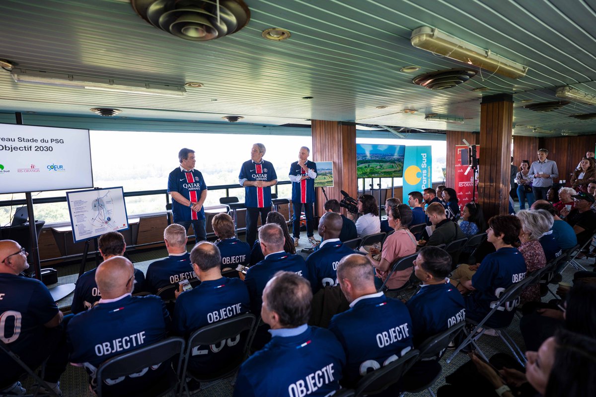 RisorangisPSG's tweet photo. #PSG Ris-Orangis, candidate for the new stadium

All elected officials from @grandparissud, @CoeurEssonne &amp; @VilleRisOrangis are fully committed to jointly supporting this outstanding project in service of sport and the regional economy  

#Objectif2030
@PSG_inside
@TamimBinHamad https://t.co/5Xgk72vWb0