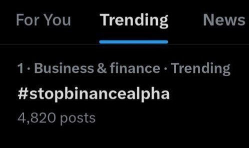 What's happening? Why is #stopbinancealpha  trending? 👀

We all agreed that Binance is the ALPHA right 😂