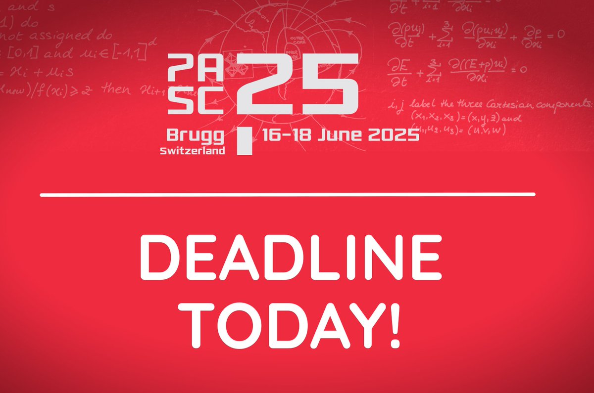PASC_Conference's tweet image. The #PASC25 Conference is only one month away, and we’d like to remind interested participants that the early registration deadline is today!
Register for the event here:
👉 pasc25.pasc-conference.org/registration/