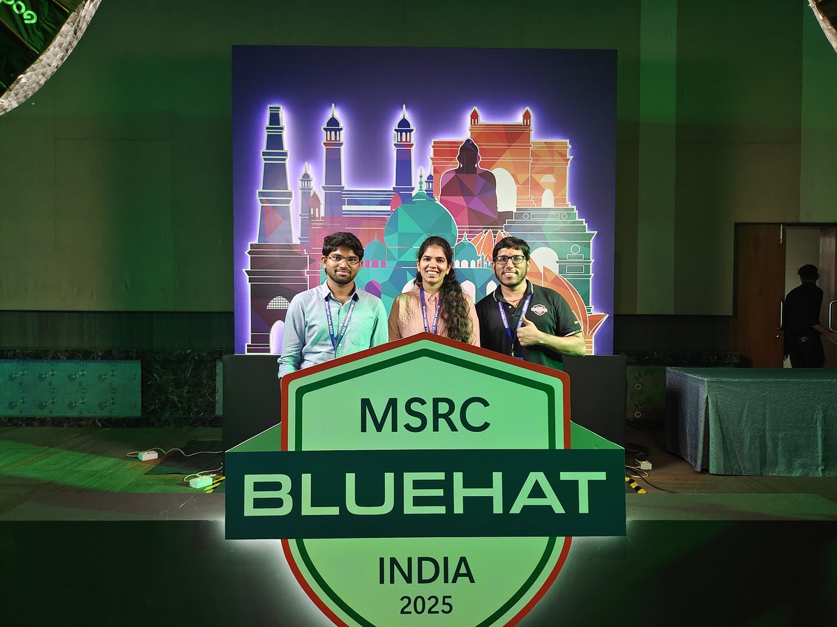 Cyanideravi's tweet image. Even though it's only half a day into Day 2, we've already experienced incredible sessions — a mind-blowing talk on Agentic AIs & their responsible usage, insightful session on ML exploitation techniques, & an eye-opening discussion on DeepFakes #BlueHatIndia @MSFTBlueHat