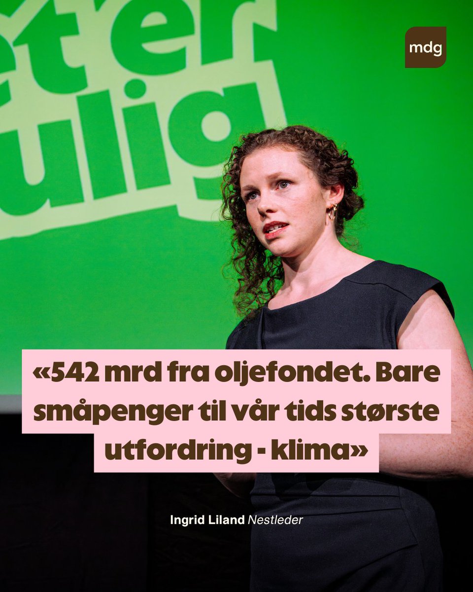 Regjeringen bruker 542 mrd fra oljefondet, gir strømstøtte til de rikeste og ignorerer klimakrisa. MDG har fortsatt en plan for en ansvarlig og rettferdig omstilling. #STEMMDG! #rnb2025 #klima #mdg