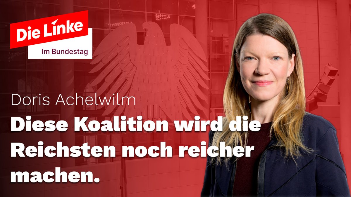 . <a href="/DorisAchelwilm/">Doris Achelwilm</a>: Union und SPD gehen zentrale Gerechtigkeitsfragen nicht an: Das Regierungsprogramm der GroKo ist voller Gefälligkeiten für Superreiche und voller ungedeckter Schecks für alle anderen. Das verschärft die Spaltung und gefährdet die Demokratie.

Link zur Rede: