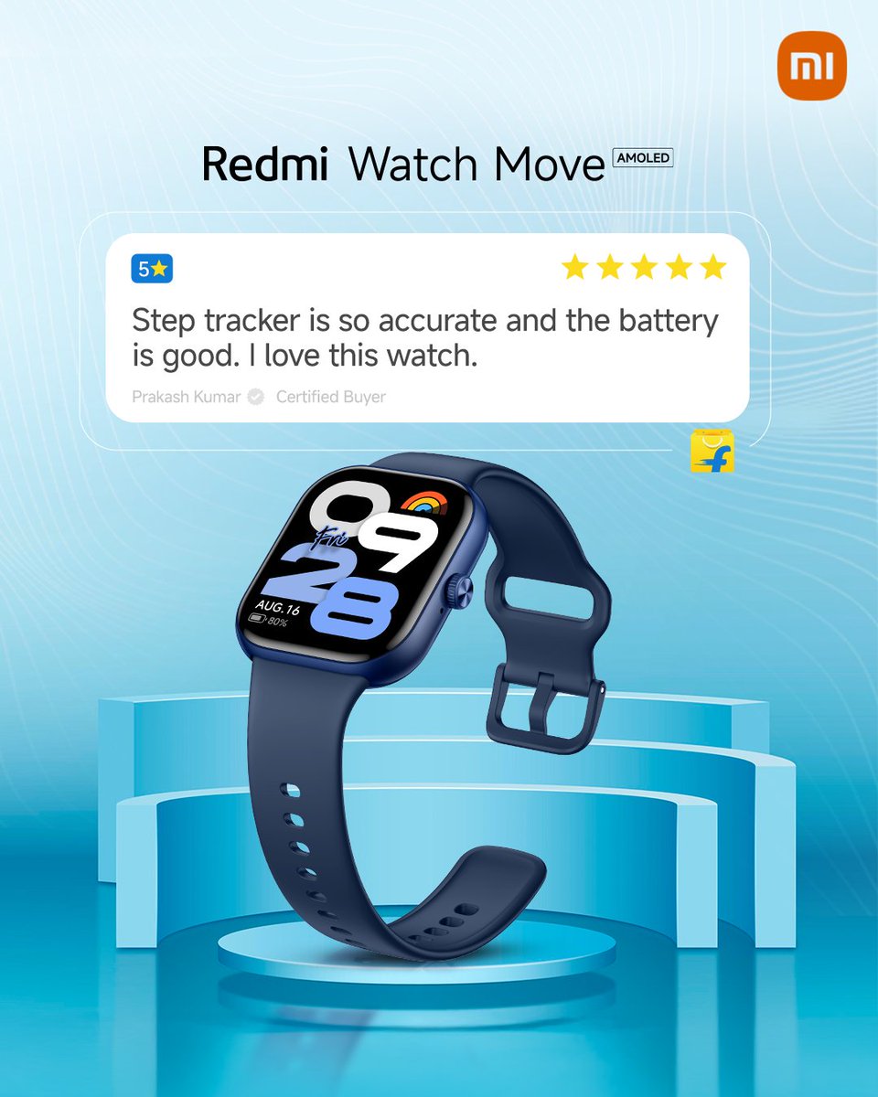 Prakash made his move and he’s loving every second of it!

With 14-day battery and super accurate step tracking, the #RedmiWatchMove is built to go the distance.

Real reviews. Real moves. Ready to make yours?
Buy now: bit.ly/_RedmiWatchMov…

#YourNextBigMove