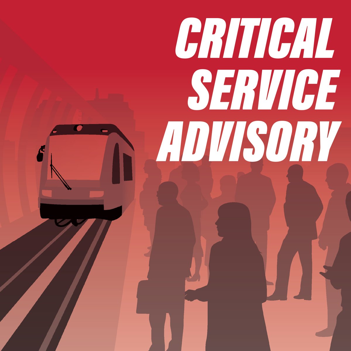 Due to a potential rail stoppage, NJ TRANSIT strongly advises all train customers to complete their travels and arrive at their final destination no later than 11:59 PM tonight.