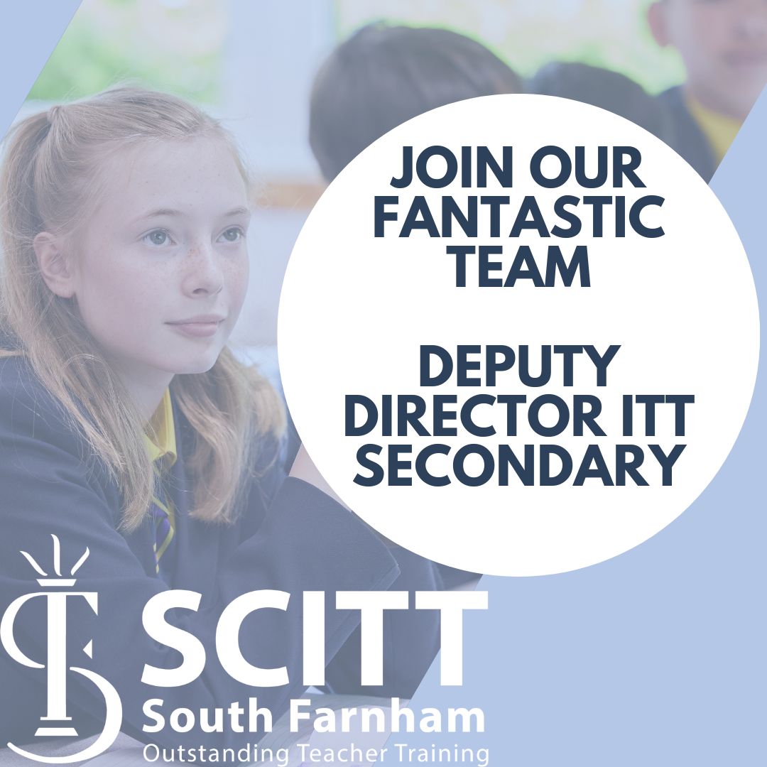 Deputy Director #ITT - due to expansion and growth, SF SCITT is seeking to appoint an enthusiastic, dynamic and ambitious Deputy Director of Initial Teacher Training (Secondary) to further grow and develop its secondary provision. Join our fantastic team! eteach.com/careers/sfet/j…