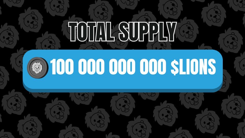 🎉$LIONS Token Supply🎉

Roarrrrr!😎 After multiple rounds of community discussions and careful simulation of the economic model, we have finalized the total supply of LIONS.🥳

🦁Total supply: 100,000,000,000$LIONS 

🦁Currently in circulation: 22,846,789,632$LIONS

🫵That means