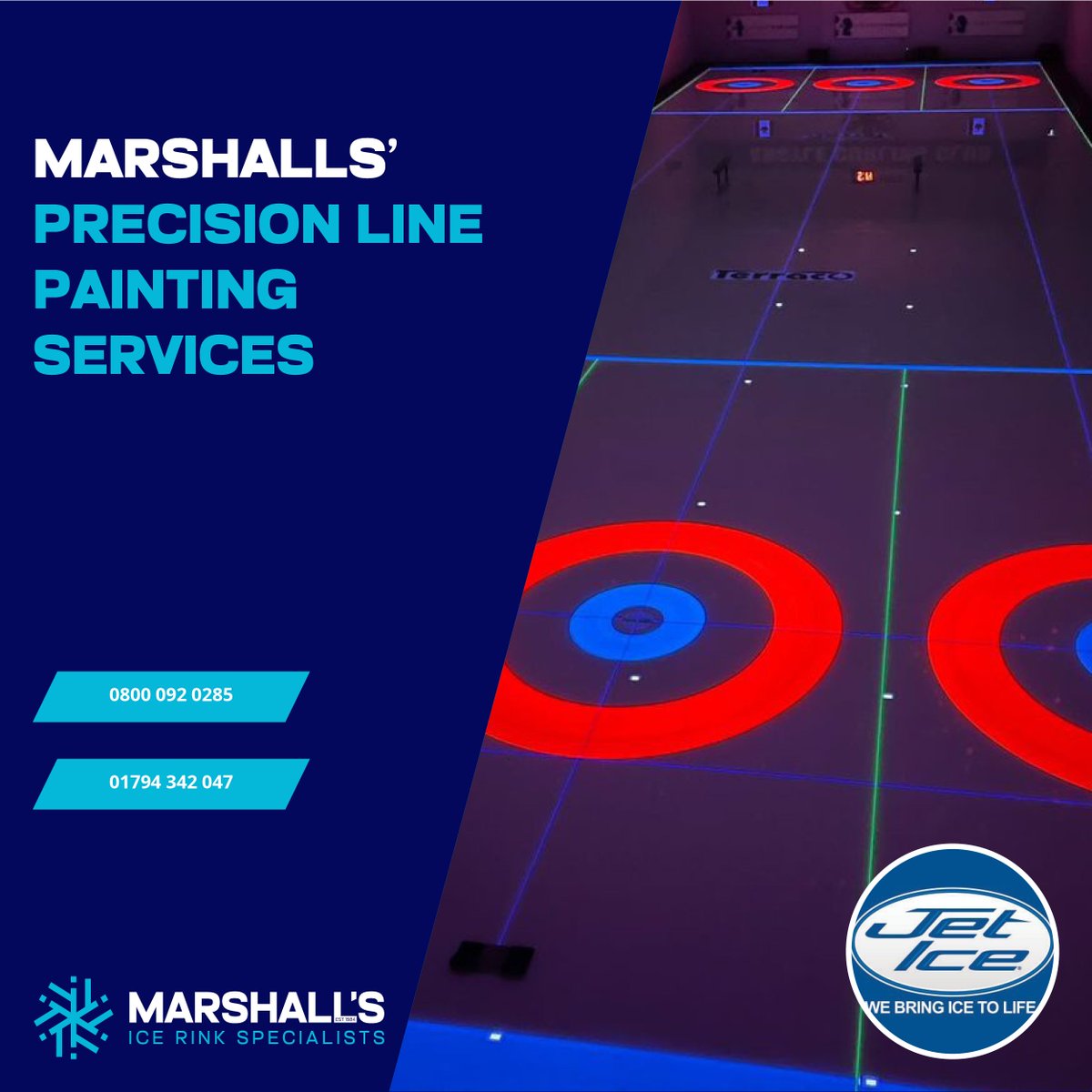 🥌 Curling clubs choose Marshall’s because we don’t cut corners. 

Our line painting process is exacting, using top-tier materials and expert hands. 

Let’s raise your game. marshallsinternational.com

#Curling #IceRink #LinePainting