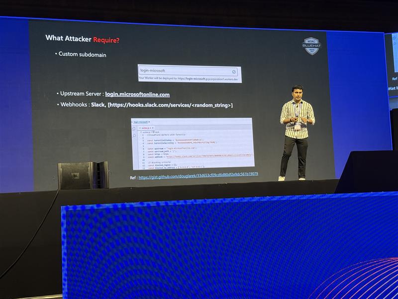 MSFTBlueHat's tweet image. At #BlueHatIndia, Manish Gupta and Yash Bharadwaj (@flopyash) from CyberWarFare Labs took us deep into the evolving playbook of modern APTs in their talk “Serverless Phishing 2.0.” Their core message: Attackers aren’t breaking in—they’re logging in.
With MFA fatigue and session…