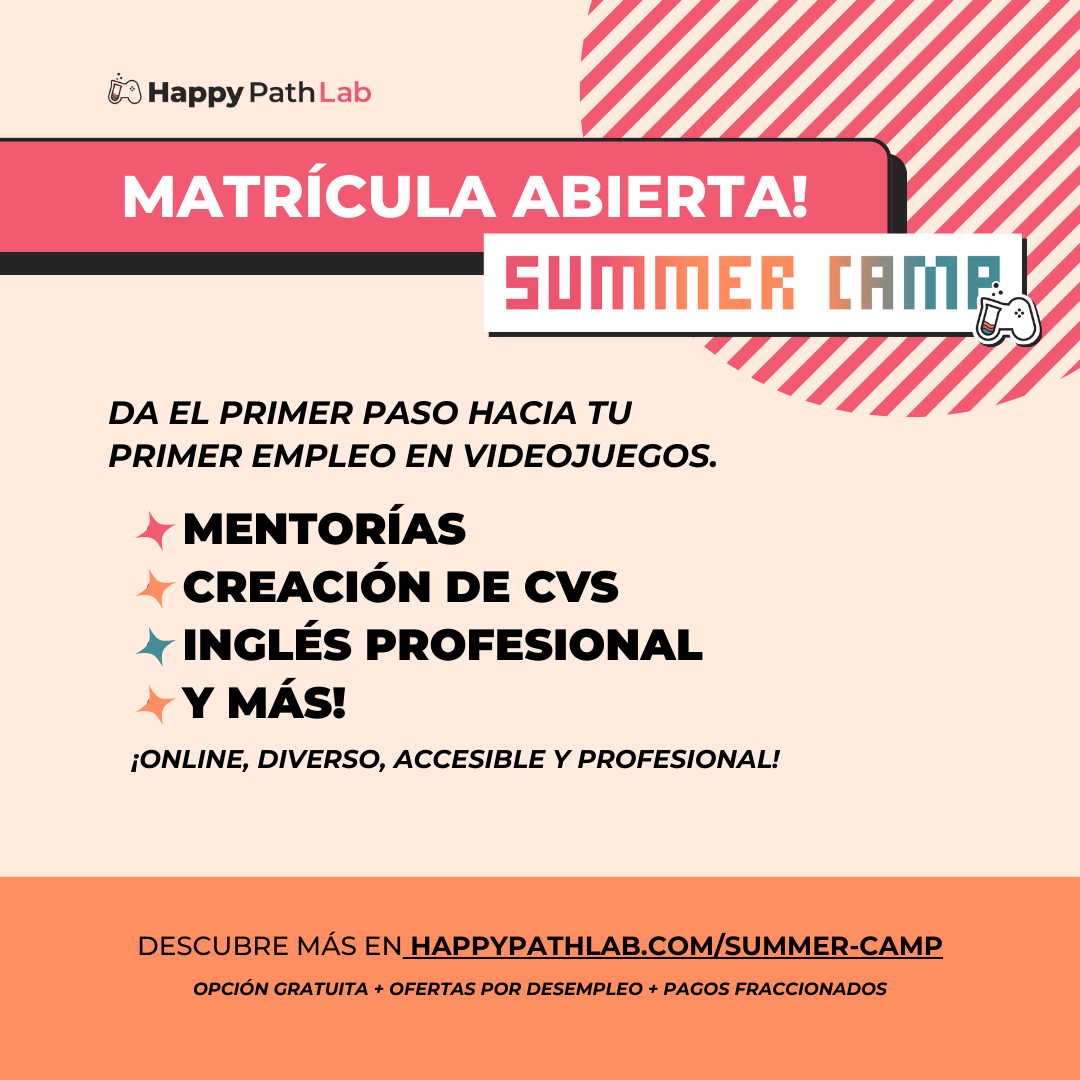 ¿Sin experiencia, per con ganas?  #SummerCampHPL de HappyPathLAB es tu puerta de entrada:  

🎮 Clases en vivo · Crea tu CV · Mentorías · Entrevistas · Inglés 
⌚ 32h + mentorías 
💸 Plazas gratuitas y promos   

¡Inscríbete antes del 30/06!  👉 
happypathlab.com/summer-camp