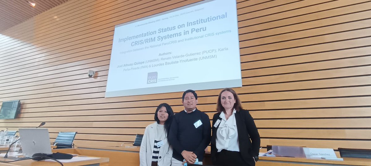vyancelibrarian's tweet image. #Perú presente en el #eurocris 2025!!
"Implementation Status on Institutional CRIS/RIM Systems in Peru: Integration between the National PeruCRIS
and Institutional CRIS systems”
Authors: @joel_alway , Lourdes Bautista
Moderadora: @aureliaandres
@pcastromartin
#euroCRIS2025